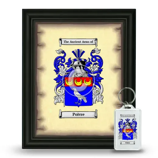 Poivre Framed Coat of Arms and Keychain - Black