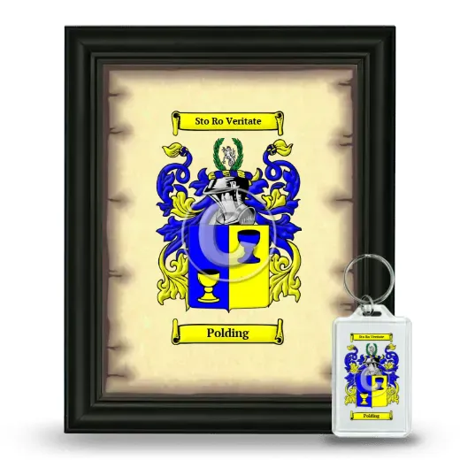 Polding Framed Coat of Arms and Keychain - Black