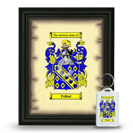 Polind Framed Coat of Arms and Keychain - Black