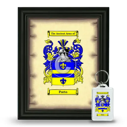 Porto Framed Coat of Arms and Keychain - Black