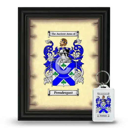 Prendergast Framed Coat of Arms and Keychain - Black