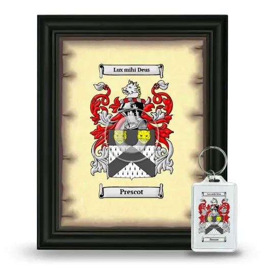 Prescot Framed Coat of Arms and Keychain - Black
