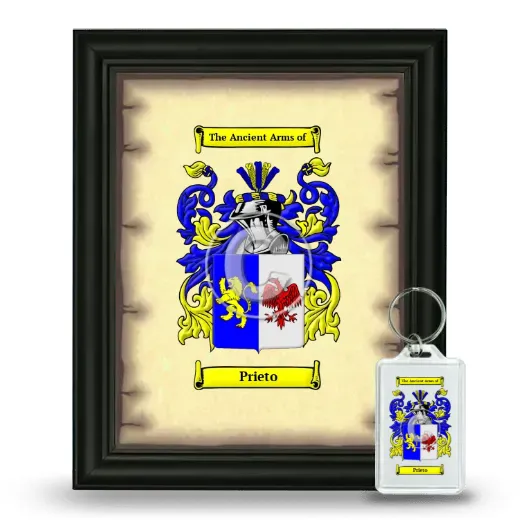 Prieto Framed Coat of Arms and Keychain - Black