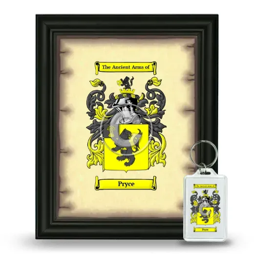 Pryce Framed Coat of Arms and Keychain - Black