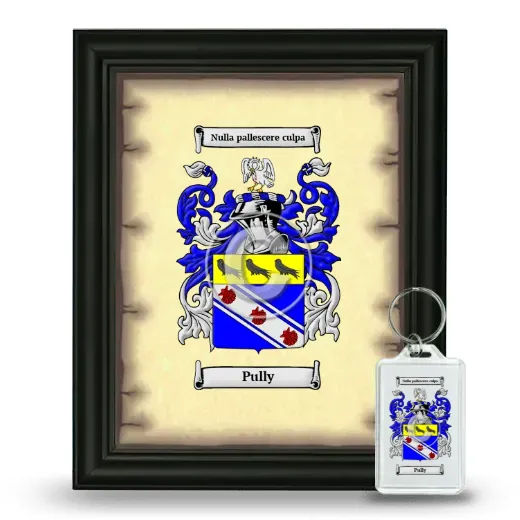 Pully Framed Coat of Arms and Keychain - Black