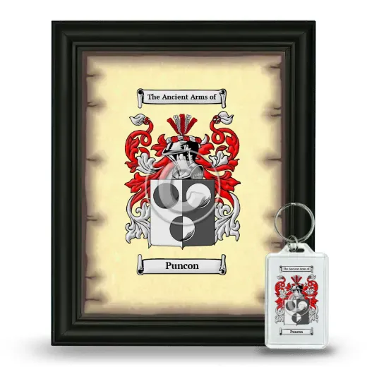 Puncon Framed Coat of Arms and Keychain - Black