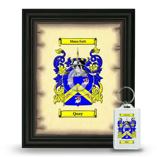 Quay Framed Coat of Arms and Keychain - Black
