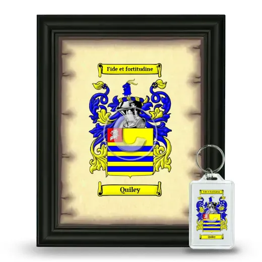 Quiley Framed Coat of Arms and Keychain - Black