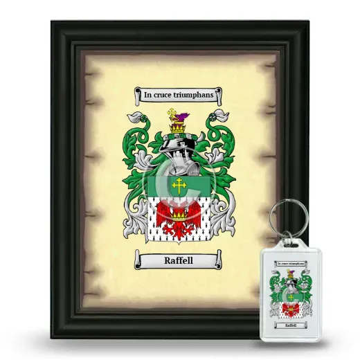 Raffell Framed Coat of Arms and Keychain - Black