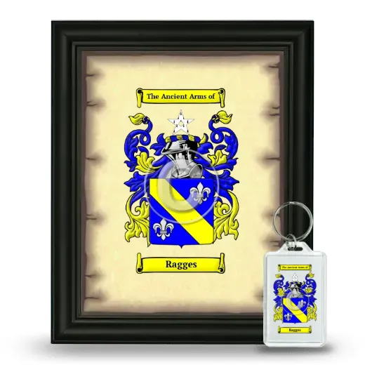 Ragges Framed Coat of Arms and Keychain - Black