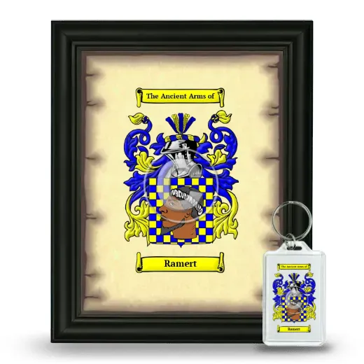 Ramert Framed Coat of Arms and Keychain - Black