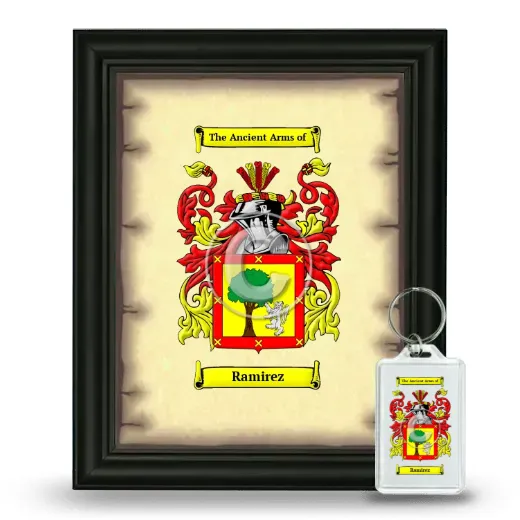 Ramirez Framed Coat of Arms and Keychain - Black