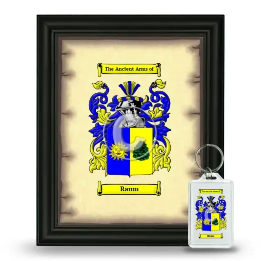 Raum Framed Coat of Arms and Keychain - Black