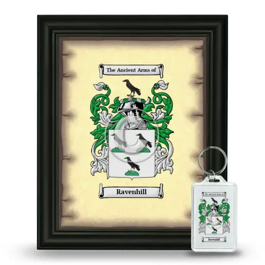 Ravenhill Framed Coat of Arms and Keychain - Black