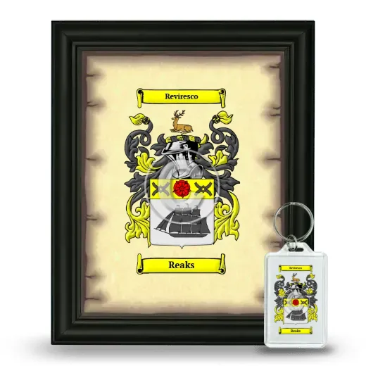 Reaks Framed Coat of Arms and Keychain - Black