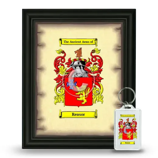 Reasor Framed Coat of Arms and Keychain - Black