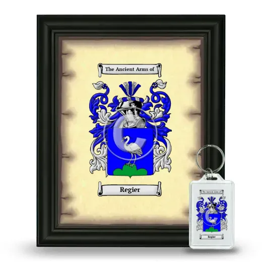 Regier Framed Coat of Arms and Keychain - Black