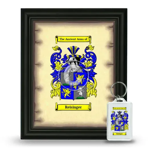 Reisinger Framed Coat of Arms and Keychain - Black
