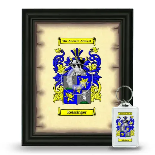 Reissinger Framed Coat of Arms and Keychain - Black