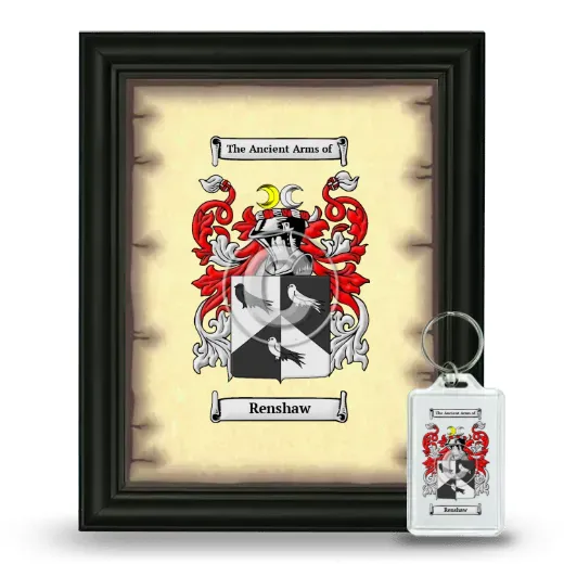 Renshaw Framed Coat of Arms and Keychain - Black