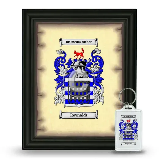 Reynalds Framed Coat of Arms and Keychain - Black