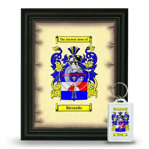 Riccardo Framed Coat of Arms and Keychain - Black