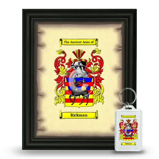 Rickman Framed Coat of Arms and Keychain - Black