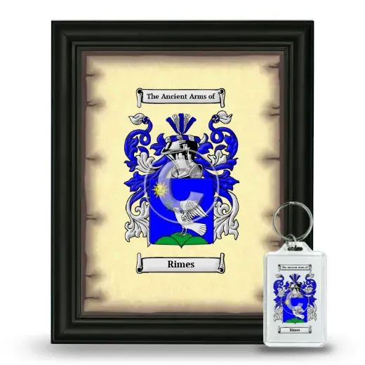 Rimes Framed Coat of Arms and Keychain - Black