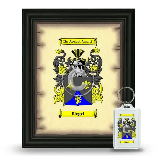 Ringel Framed Coat of Arms and Keychain - Black