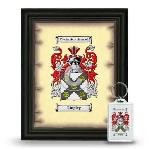 Ringley Framed Coat of Arms and Keychain - Black