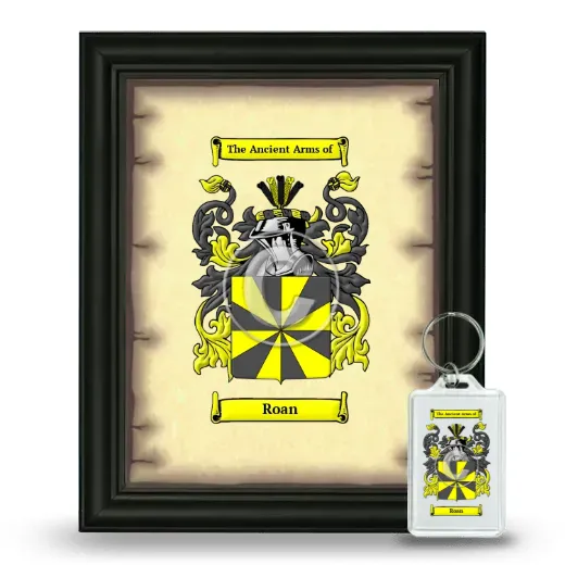 Roan Framed Coat of Arms and Keychain - Black