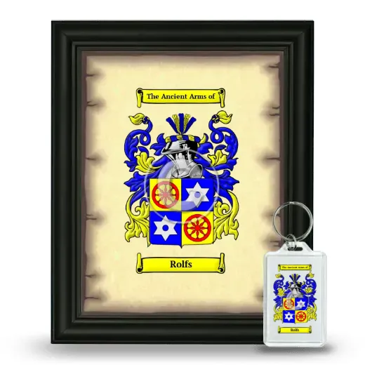 Rolfs Framed Coat of Arms and Keychain - Black
