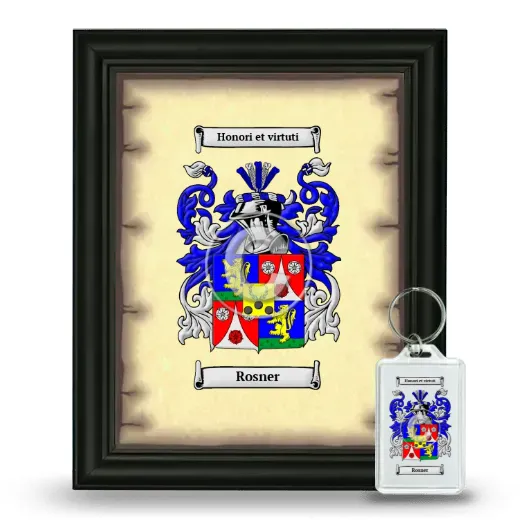 Rosner Framed Coat of Arms and Keychain - Black