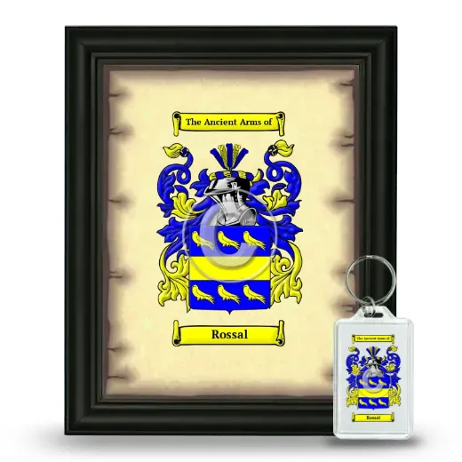 Rossal Framed Coat of Arms and Keychain - Black