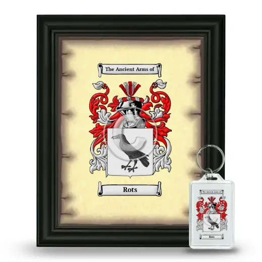 Rots Framed Coat of Arms and Keychain - Black