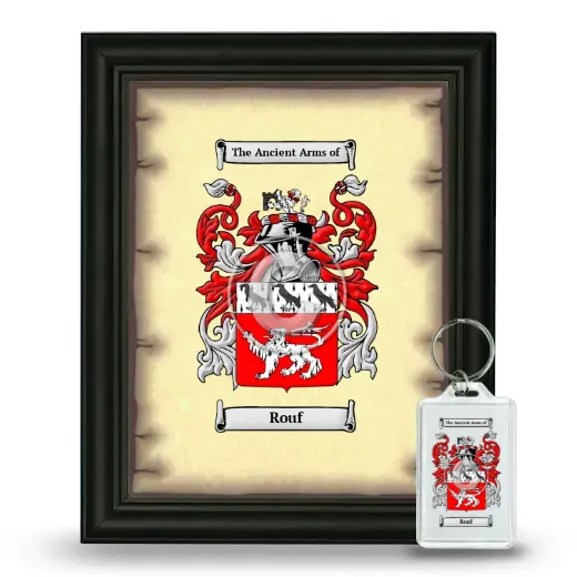 Rouf Framed Coat of Arms and Keychain - Black