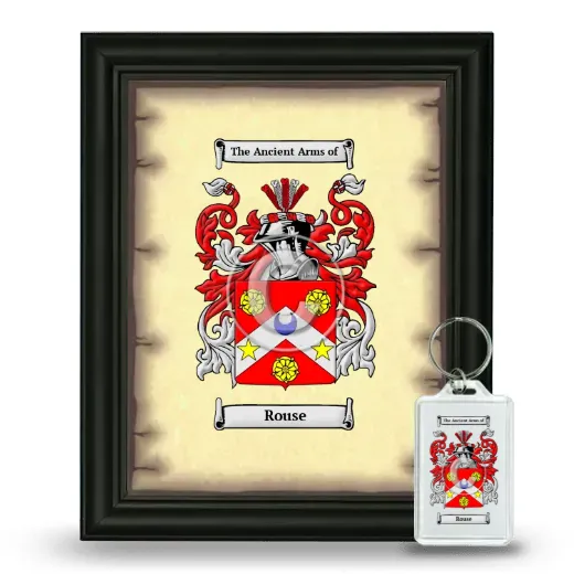 Rouse Framed Coat of Arms and Keychain - Black