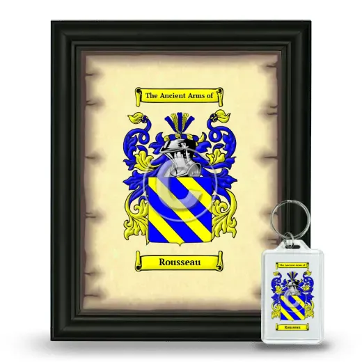 Rousseau Framed Coat of Arms and Keychain - Black
