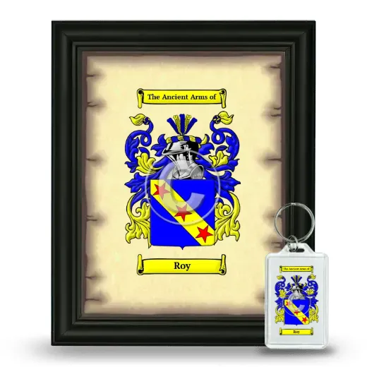 Roy Framed Coat of Arms and Keychain - Black