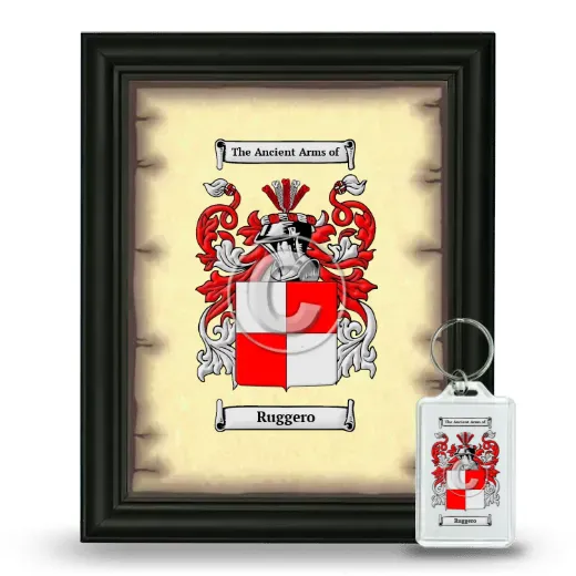 Ruggero Framed Coat of Arms and Keychain - Black