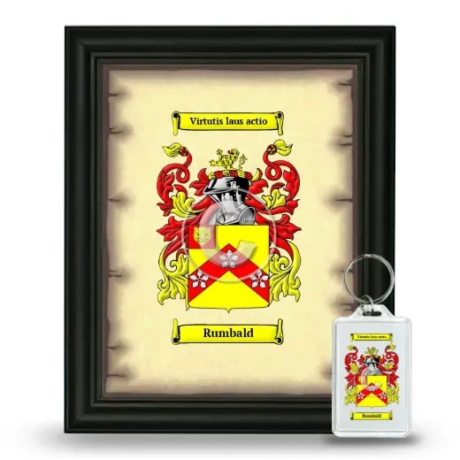 Rumbald Framed Coat of Arms and Keychain - Black