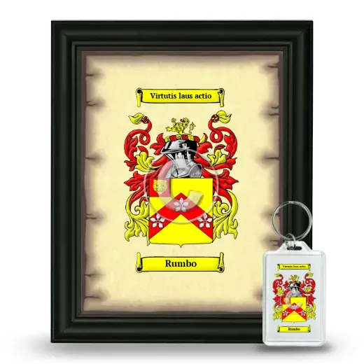 Rumbo Framed Coat of Arms and Keychain - Black