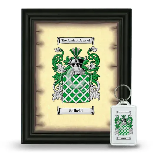 Salkeld Framed Coat of Arms and Keychain - Black