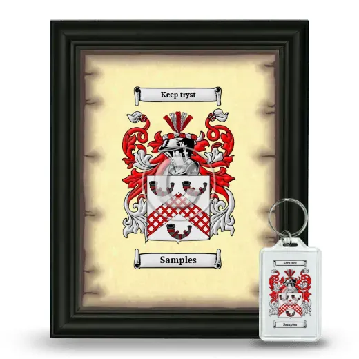 Samples Framed Coat of Arms and Keychain - Black