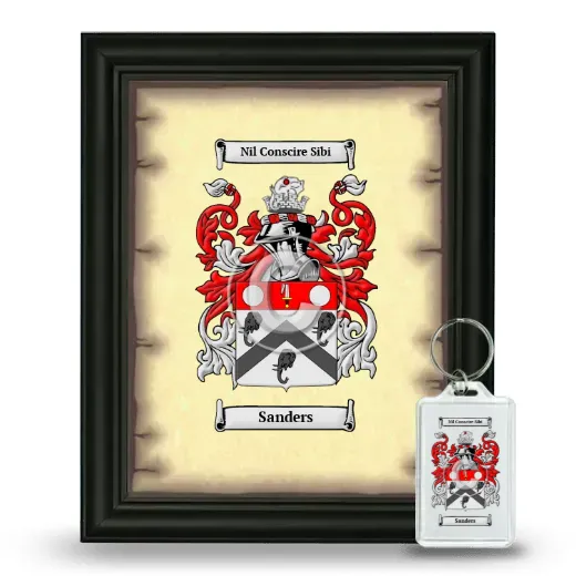 Sanders Framed Coat of Arms and Keychain - Black