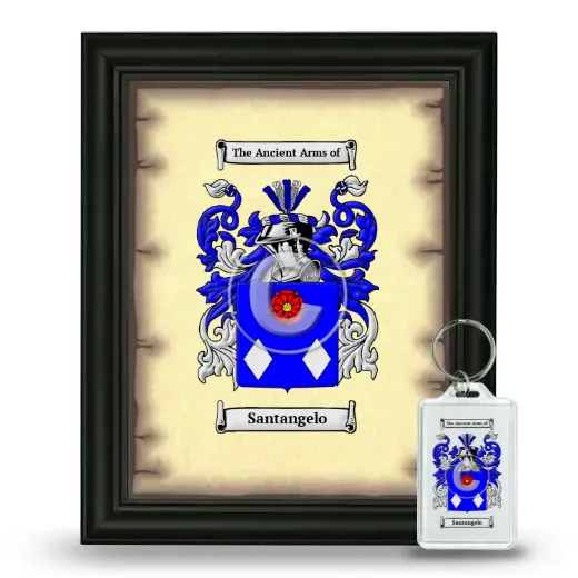 Santangelo Framed Coat of Arms and Keychain - Black