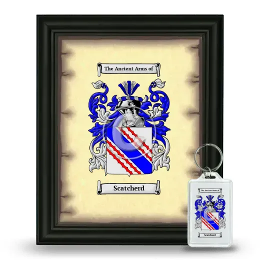 Scatcherd Framed Coat of Arms and Keychain - Black
