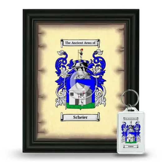 Scheier Framed Coat of Arms and Keychain - Black