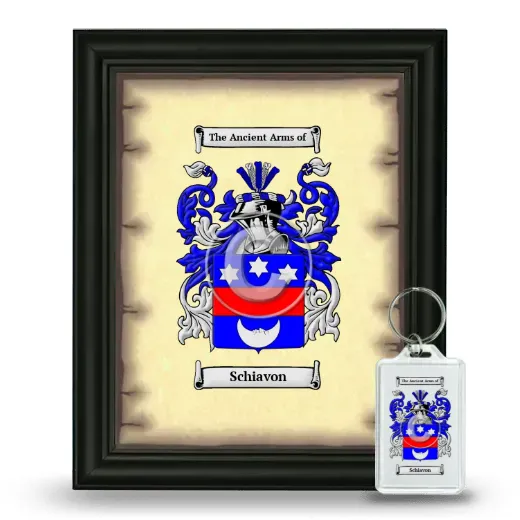Schiavon Framed Coat of Arms and Keychain - Black