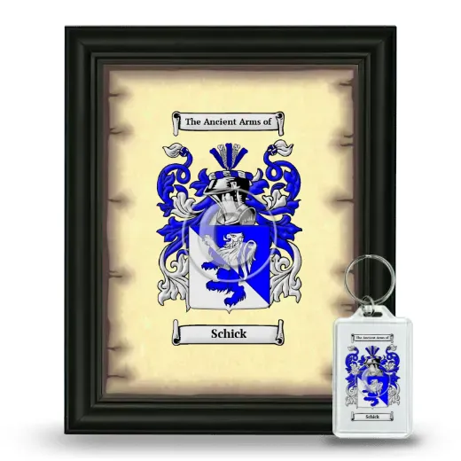 Schick Framed Coat of Arms and Keychain - Black